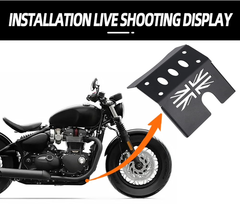 For TRIUMPH Bonneville Bobber Motorcycle Accessories Engine Protection Cover Chassis Under Guard Skid Plate Belly Pan Protector