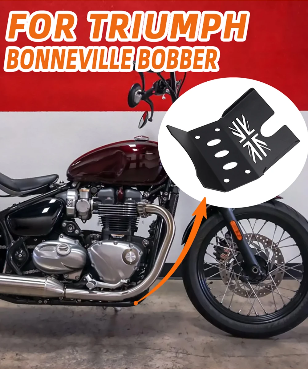 For TRIUMPH Bonneville Bobber Motorcycle Accessories Engine Protection Cover Chassis Under Guard Skid Plate Belly Pan Protector