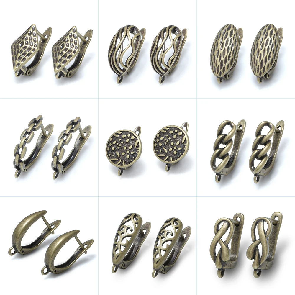 New Trendy Antique Bronze Hook Earrings Accessories Fashion Jewelry For Women  Making DIY Handmade Earrings Clasps Eawires
