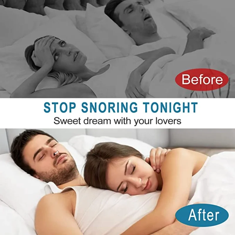 Anti Snoring Device Silicone Nose Clip Magnetic Sleep Tray Aid Improve Sleeping Easy Breathe Apnea Guard Night Devices