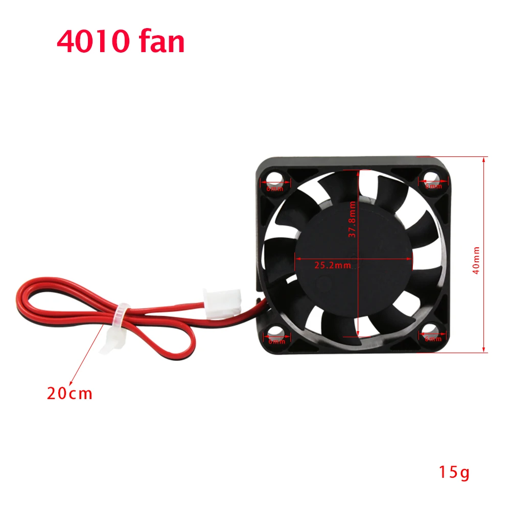 2pcs DC 12V 24V Cooling Fan 2510 3010 4010 5010 6015 Cooler Fan 3D Printer Parts Radiator Extruder Fan Computer CPU Cooling Fan