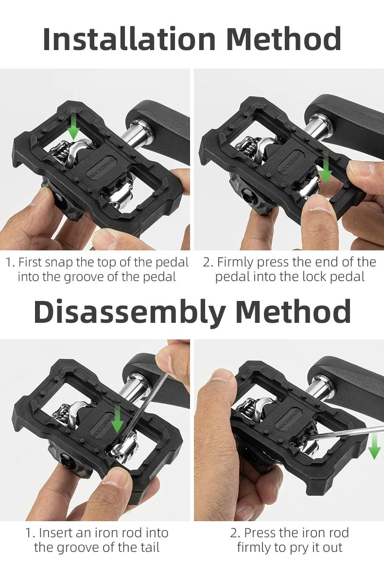 ROCKBROS SM-PD22 Flat Pedal Pedals Adapter Bike Pedals SPD Cleat For M8000 M9000 M520 M540 MTB Mountain Bicycle Pedal Part