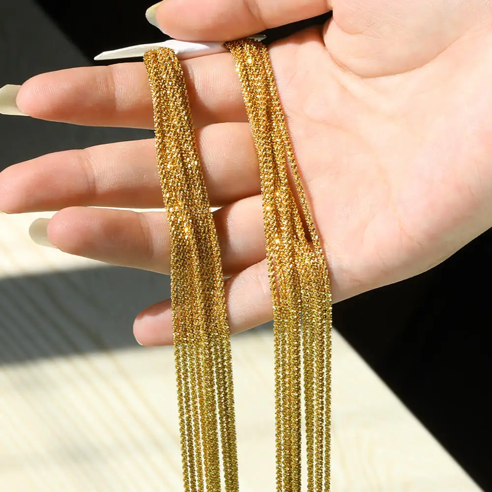 10pcs/set Stainless Steel Gold Color Necklace For Women 45cm Chain DIY Jewelry Accessories Making Materials Handmade Supplies