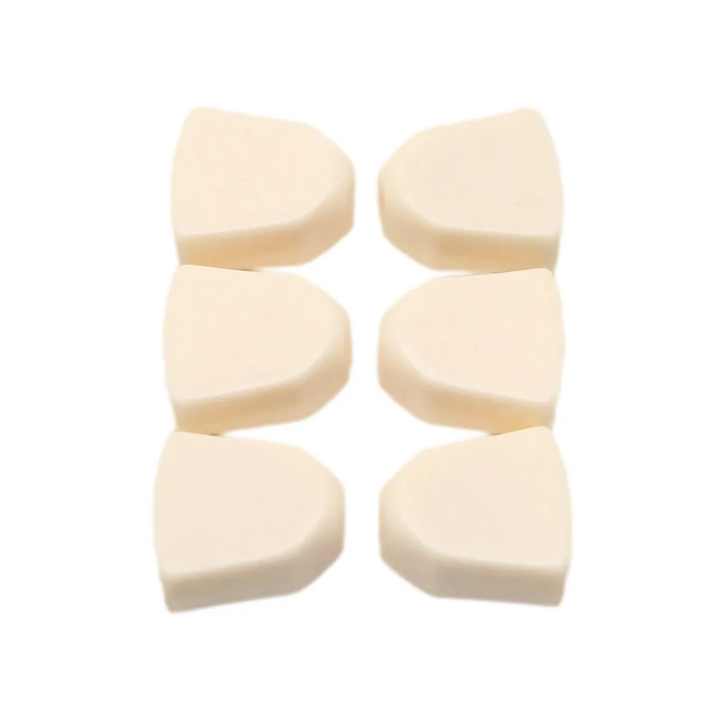 Set of 6 Plastic Trapezoid Hand Guitar Tuning Pegs Head Buttons with Screws Washer Parts for Acoustic and Electric Guitars