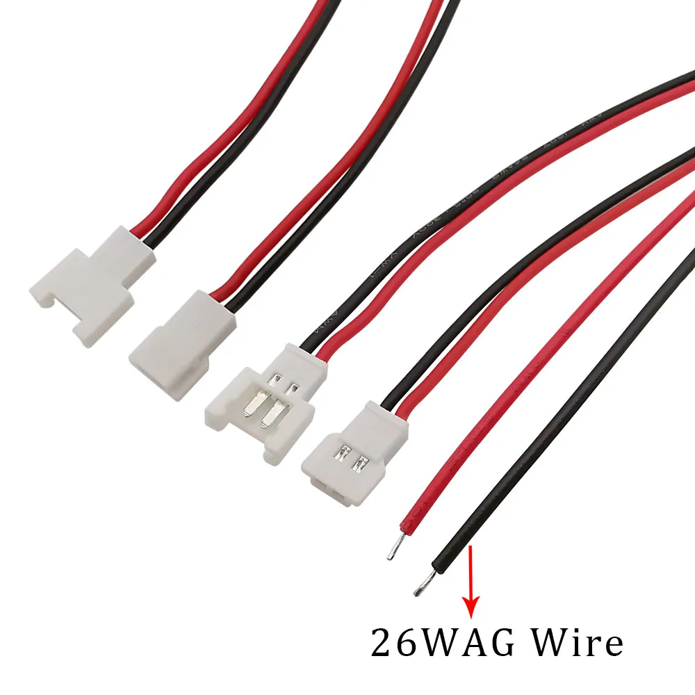 Micro MX 2.0mm Male Female Wire Cable Connector 2 Pin Aerial Docking JST PH 2.0mm Plug Socket Battery Charging Cables 15CM 26AWG