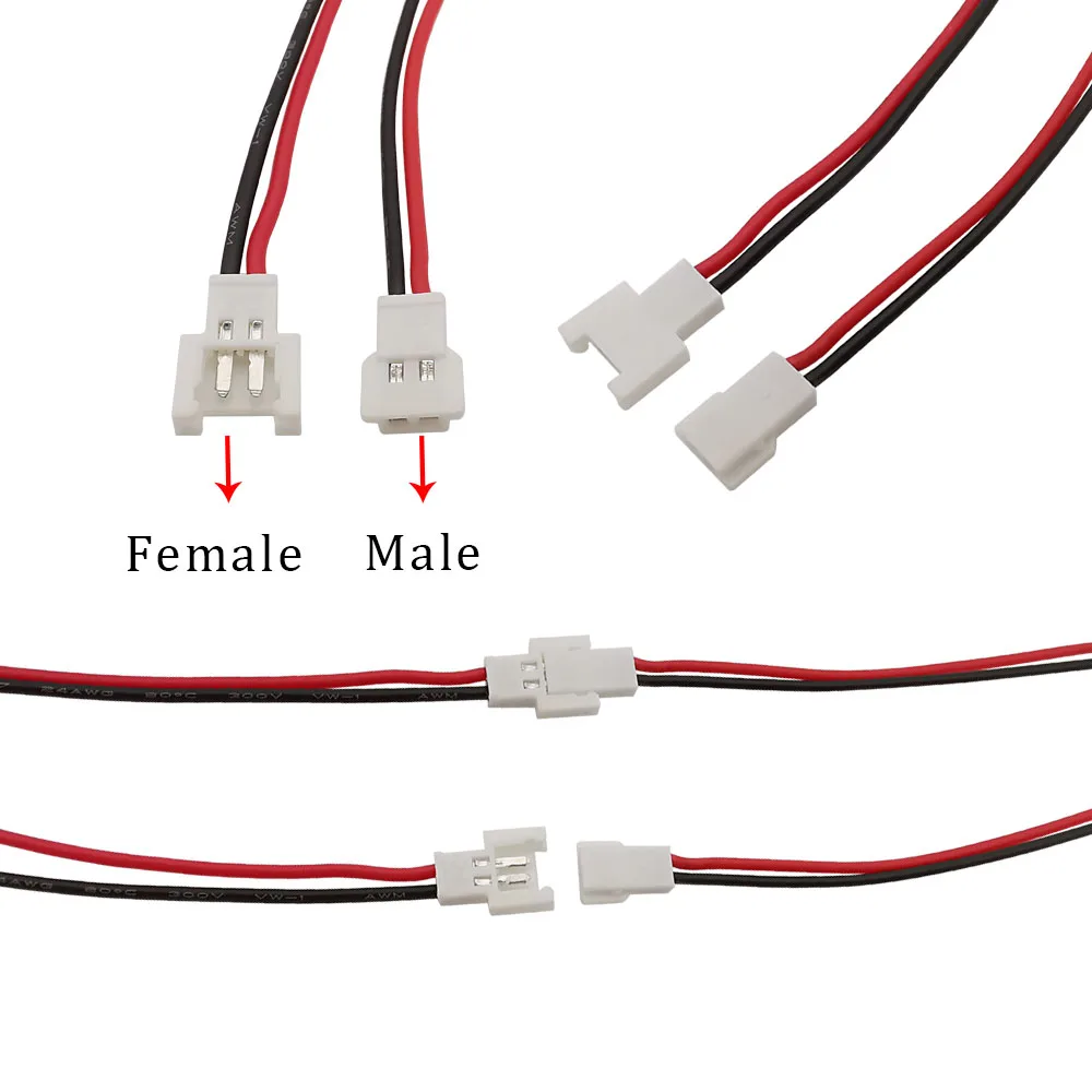 Micro MX 2.0mm Male Female Wire Cable Connector 2 Pin Aerial Docking JST PH 2.0mm Plug Socket Battery Charging Cables 15CM 26AWG