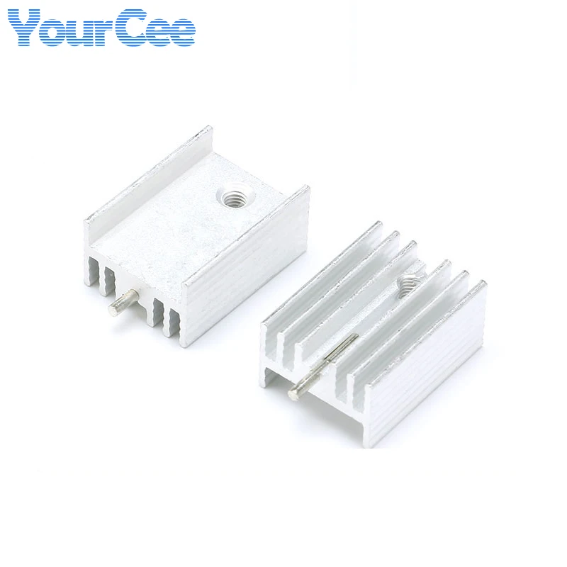 10pcs/2pcs Aluminum Alloy Heatsink Radiator Heat Sink Cooling Silver 25X25X5 20X20 8.8X8.8X5 11X11 14X14 19X13X11 19X19X24mm