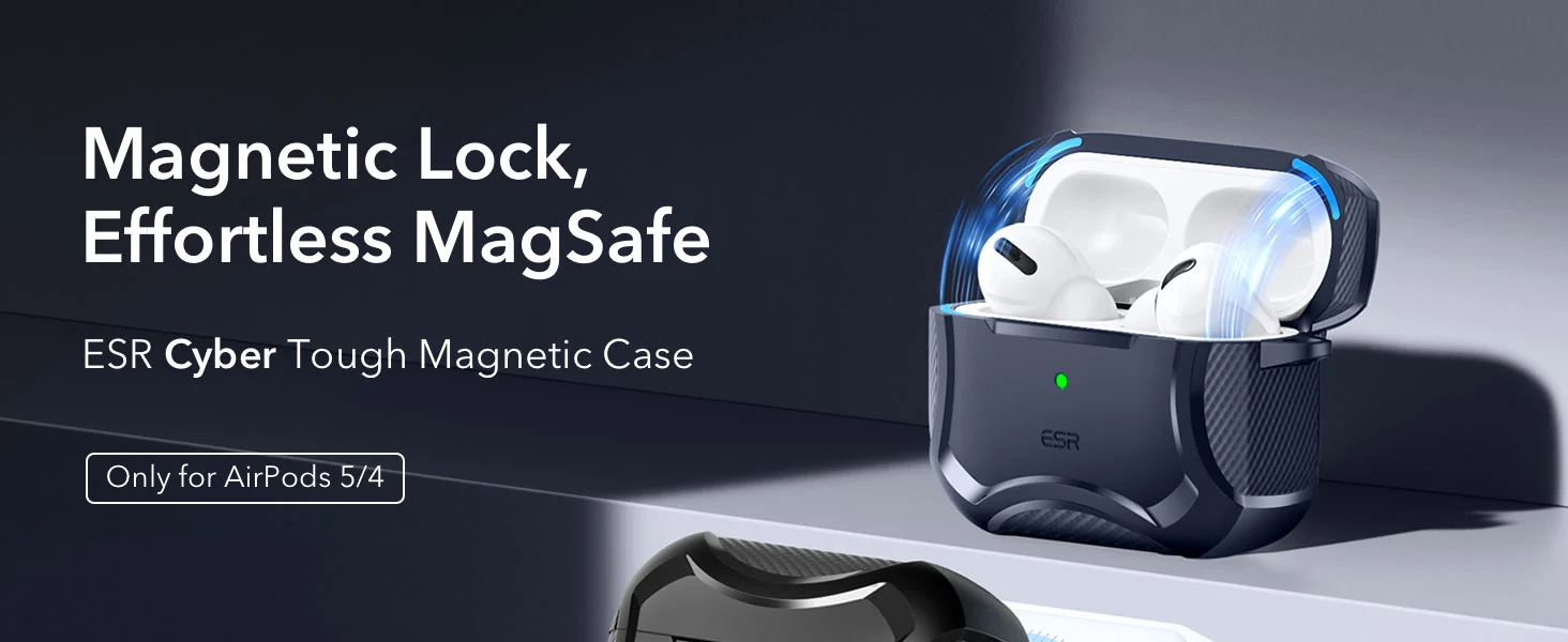 ESR for AirPods 5/4 Case (HaloLock) MagSafe Earphone Cover for Airpods Pro 3/Airpods Pro Case 2nd/1st Gen (2023/2022/2019)