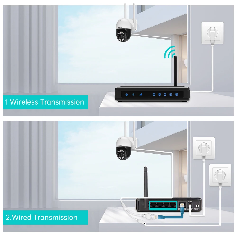 8MP Dual Lens 2.8mm -12mm 8X Zoom 4K PTZ WiFi IP Camera Outdoor AI Human Tracking CCTV Audio Home Security Surveillance Camera