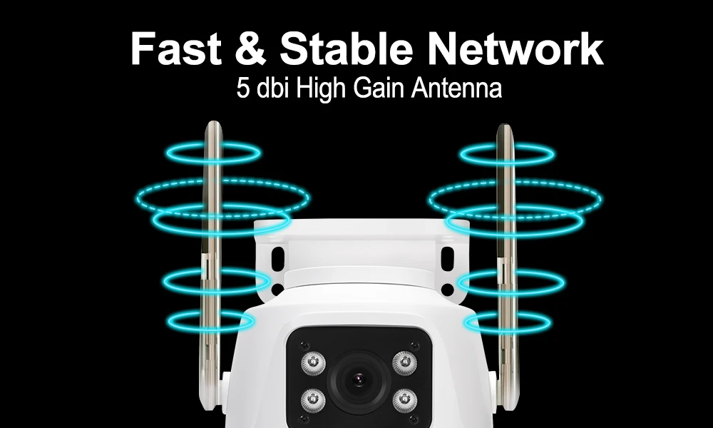 8MP Dual Lens 2.8mm -12mm 8X Zoom 4K PTZ WiFi IP Camera Outdoor AI Human Tracking CCTV Audio Home Security Surveillance Camera