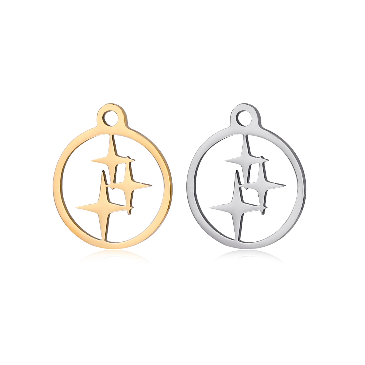 5pcs/Lot Wholesale Stainless Steel High Quality Star Charms Pendants For Making Jewelry DIY Necklace Earrings Bracelets Jewelry