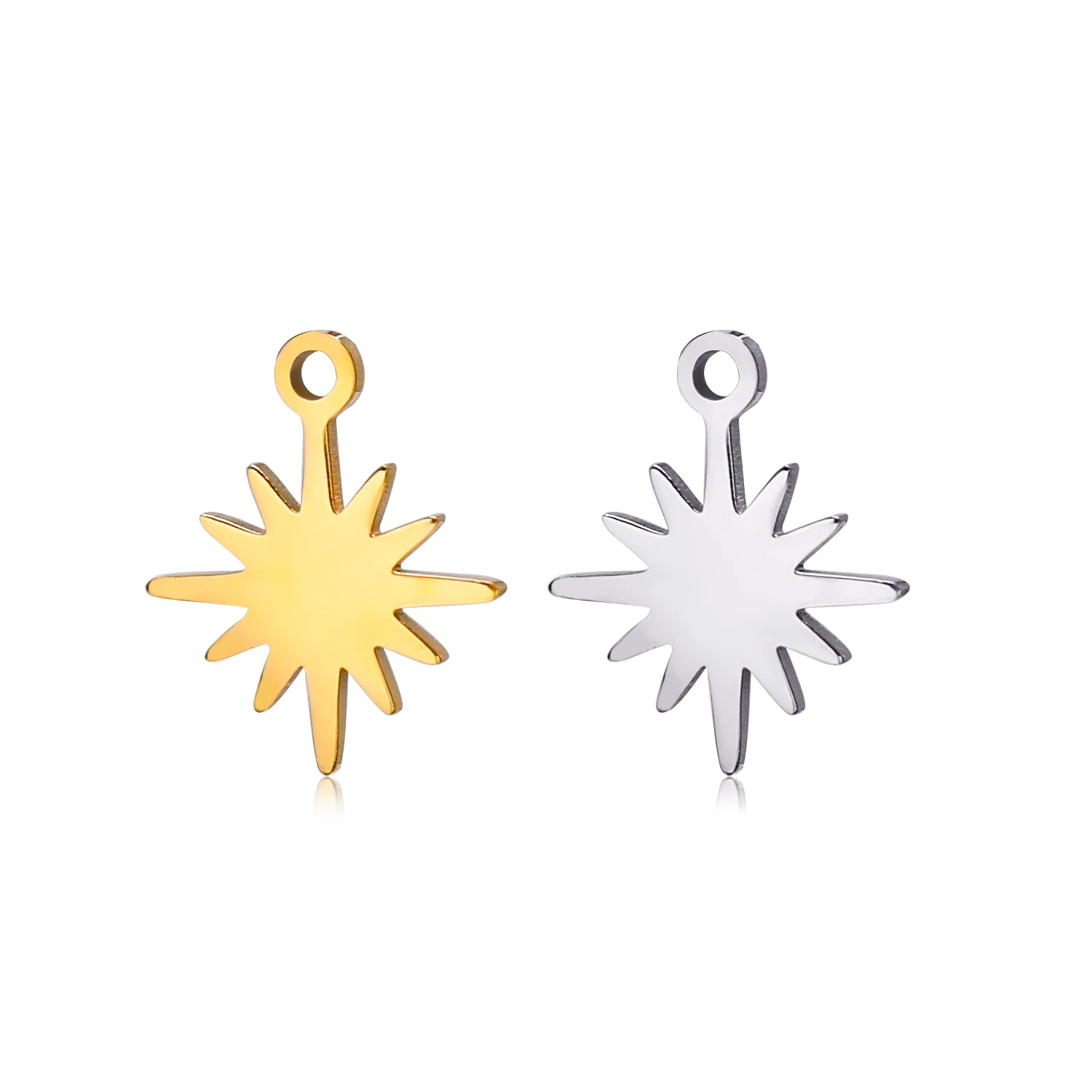5pcs/Lot Wholesale Stainless Steel High Quality Star Charms Pendants For Making Jewelry DIY Necklace Earrings Bracelets Jewelry