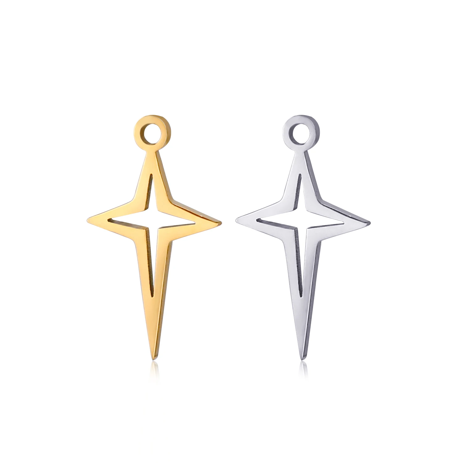 5pcs/Lot Wholesale Stainless Steel High Quality Star Charms Pendants For Making Jewelry DIY Necklace Earrings Bracelets Jewelry