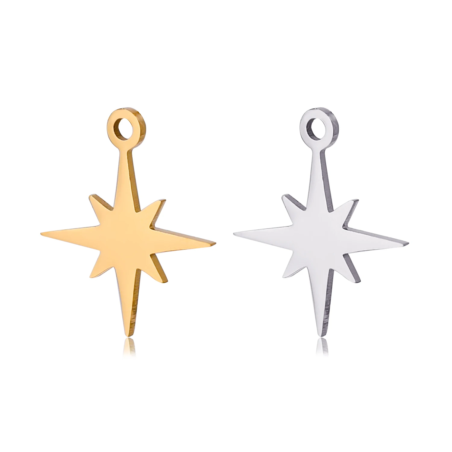 5pcs/Lot Wholesale Stainless Steel High Quality Star Charms Pendants For Making Jewelry DIY Necklace Earrings Bracelets Jewelry