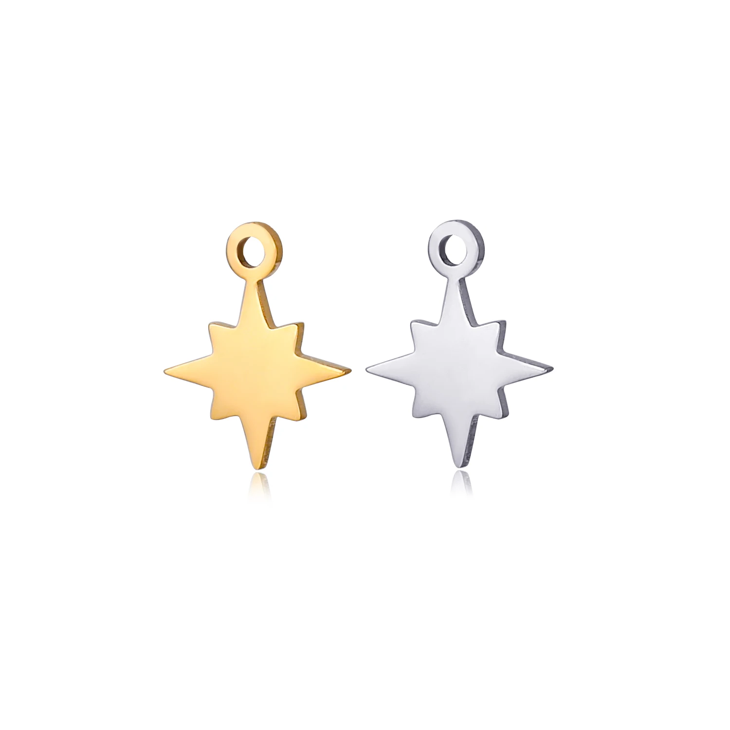 5pcs/Lot Wholesale Stainless Steel High Quality Star Charms Pendants For Making Jewelry DIY Necklace Earrings Bracelets Jewelry