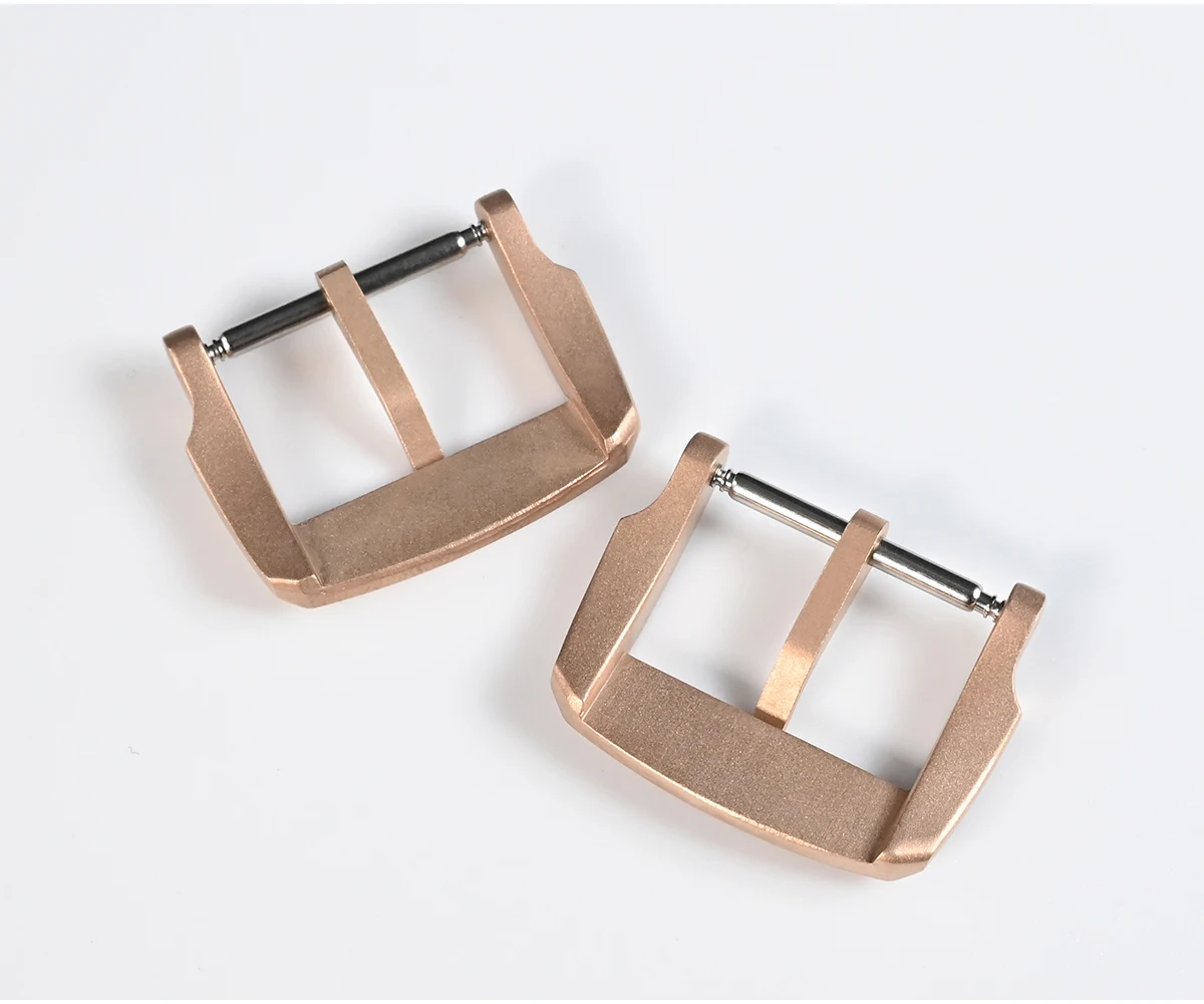 San Martin Logo Bronze Pin Buckles 18mm Watch Clasp 20mm For Strap Sterile 22mm Boucle Fibbia Orologio Brushed Durable DIY