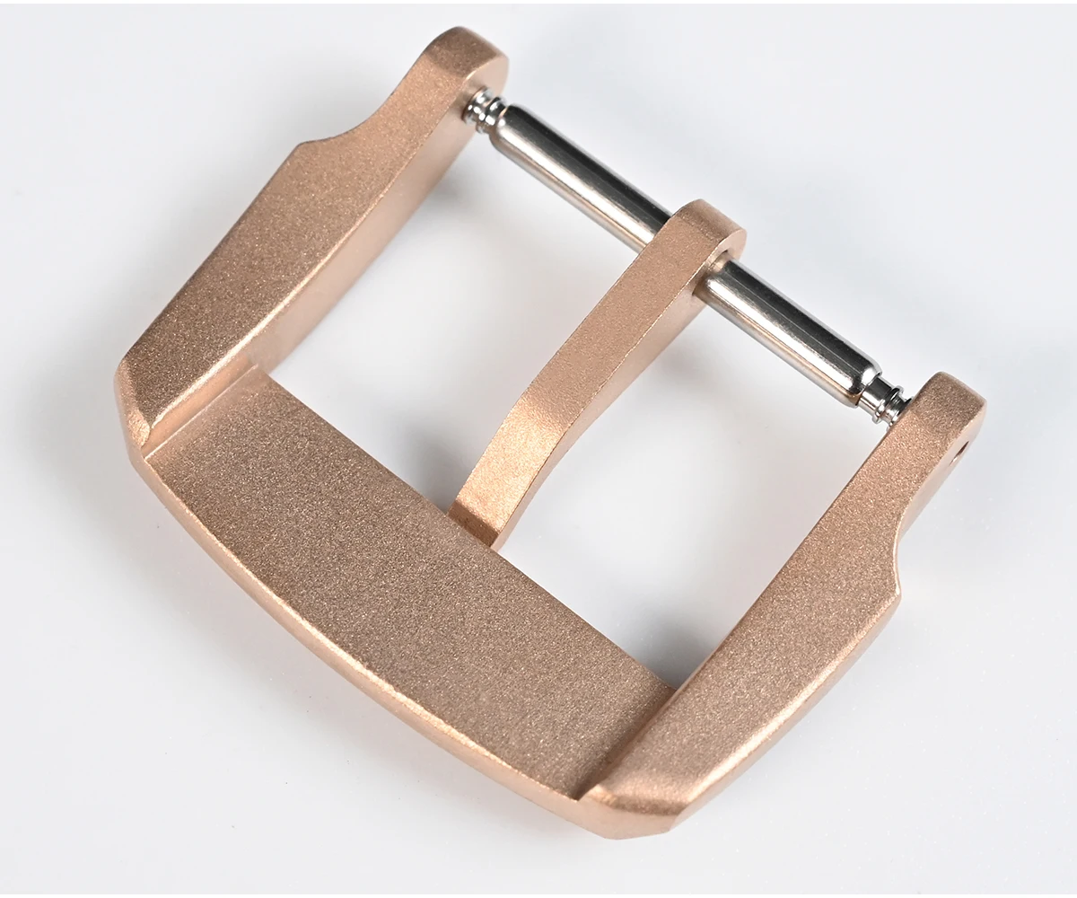 San Martin Logo Bronze Pin Buckles 18mm Watch Clasp 20mm For Strap Sterile 22mm Boucle Fibbia Orologio Brushed Durable DIY