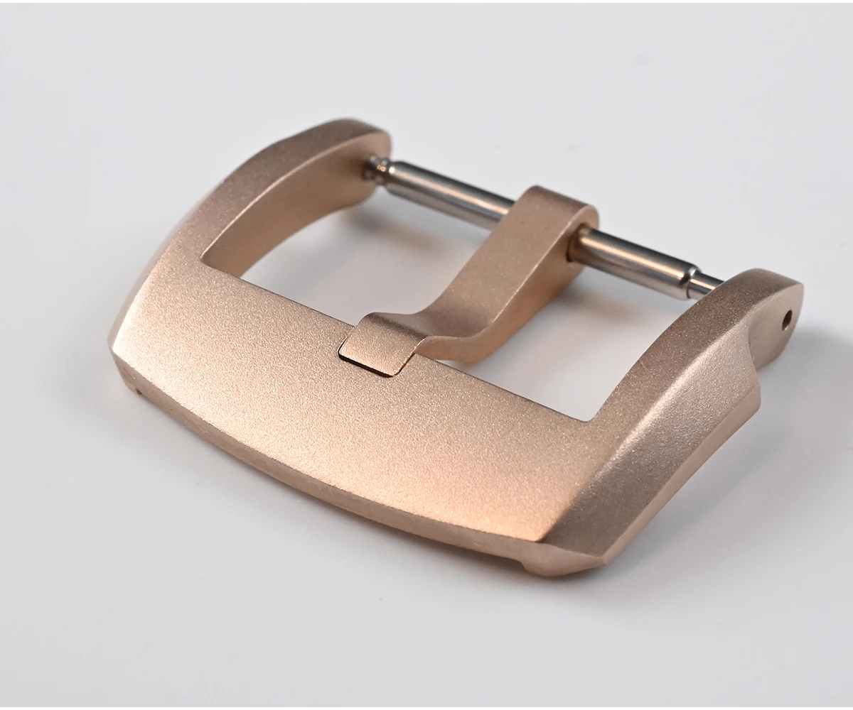 San Martin Logo Bronze Pin Buckles 18mm Watch Clasp 20mm For Strap Sterile 22mm Boucle Fibbia Orologio Brushed Durable DIY