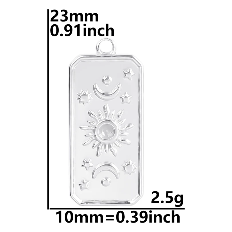 Luna Moon 100% Stainless Steel Charms For Jewelry Making Supplies Curved Month Pendant Silver Color Fashion Charms In Bulk Gifts