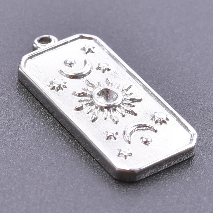 Luna Moon 100% Stainless Steel Charms For Jewelry Making Supplies Curved Month Pendant Silver Color Fashion Charms In Bulk Gifts