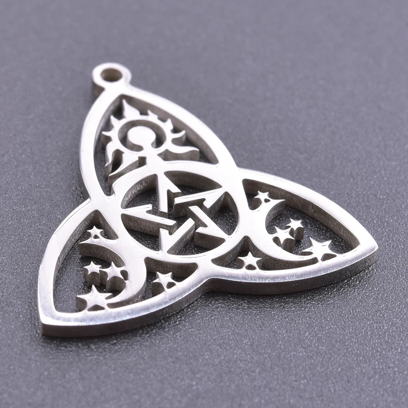 Luna Moon 100% Stainless Steel Charms For Jewelry Making Supplies Curved Month Pendant Silver Color Fashion Charms In Bulk Gifts