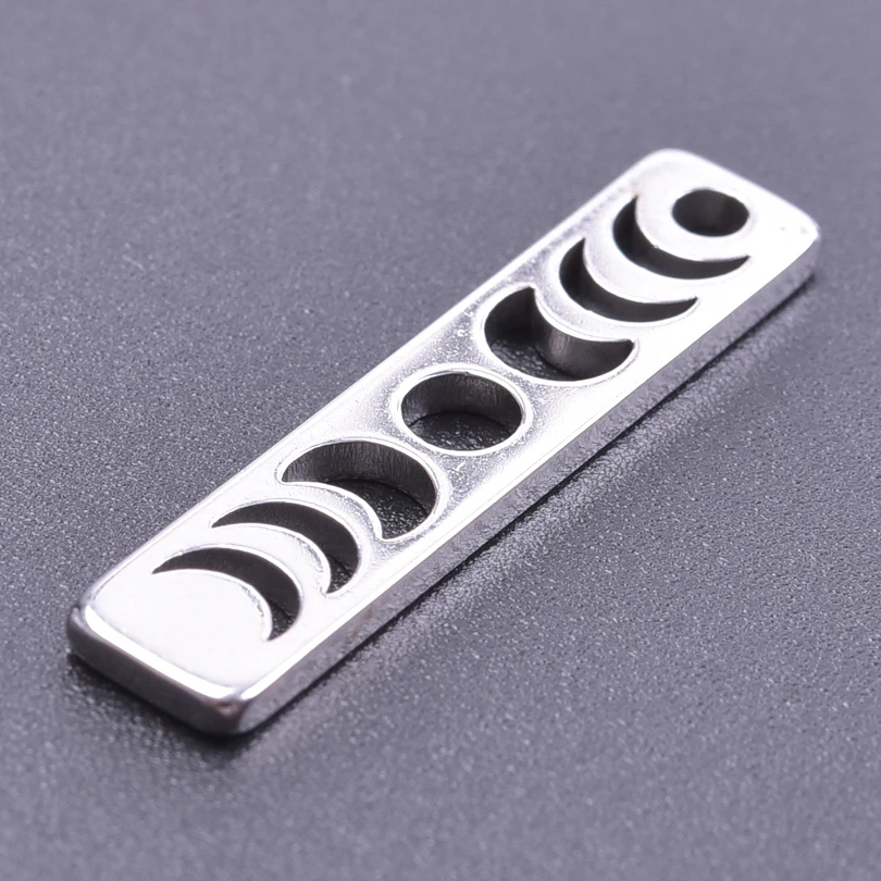 Luna Moon 100% Stainless Steel Charms For Jewelry Making Supplies Curved Month Pendant Silver Color Fashion Charms In Bulk Gifts