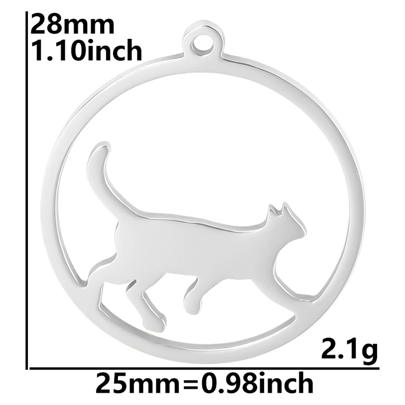 Luna Moon 100% Stainless Steel Charms For Jewelry Making Supplies Curved Month Pendant Silver Color Fashion Charms In Bulk Gifts