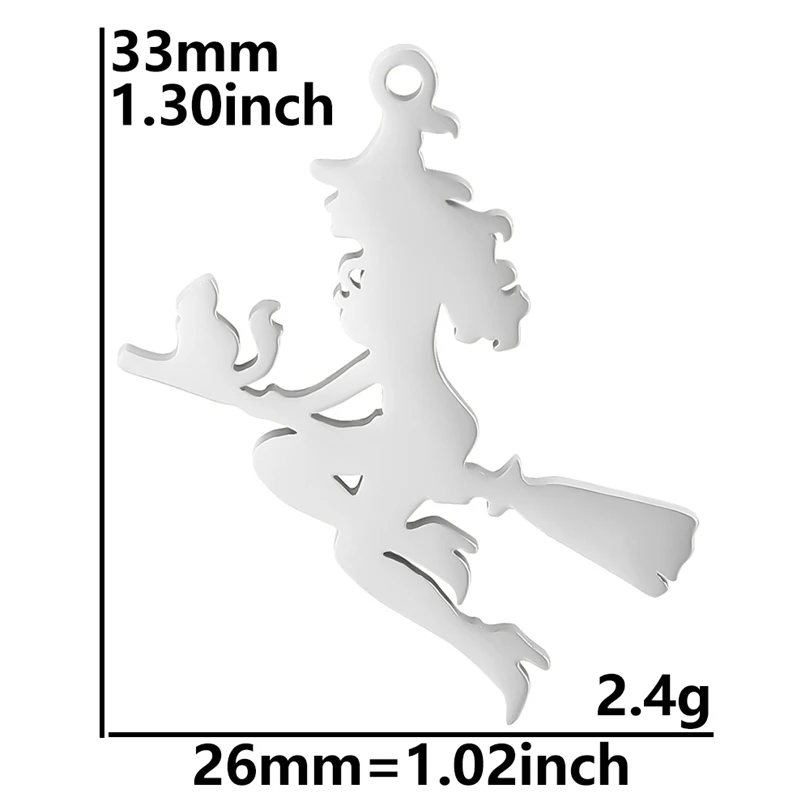 Luna Moon 100% Stainless Steel Charms For Jewelry Making Supplies Curved Month Pendant Silver Color Fashion Charms In Bulk Gifts