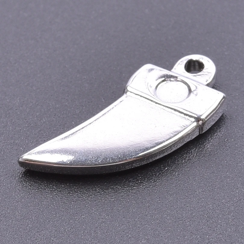 Luna Moon 100% Stainless Steel Charms For Jewelry Making Supplies Curved Month Pendant Silver Color Fashion Charms In Bulk Gifts