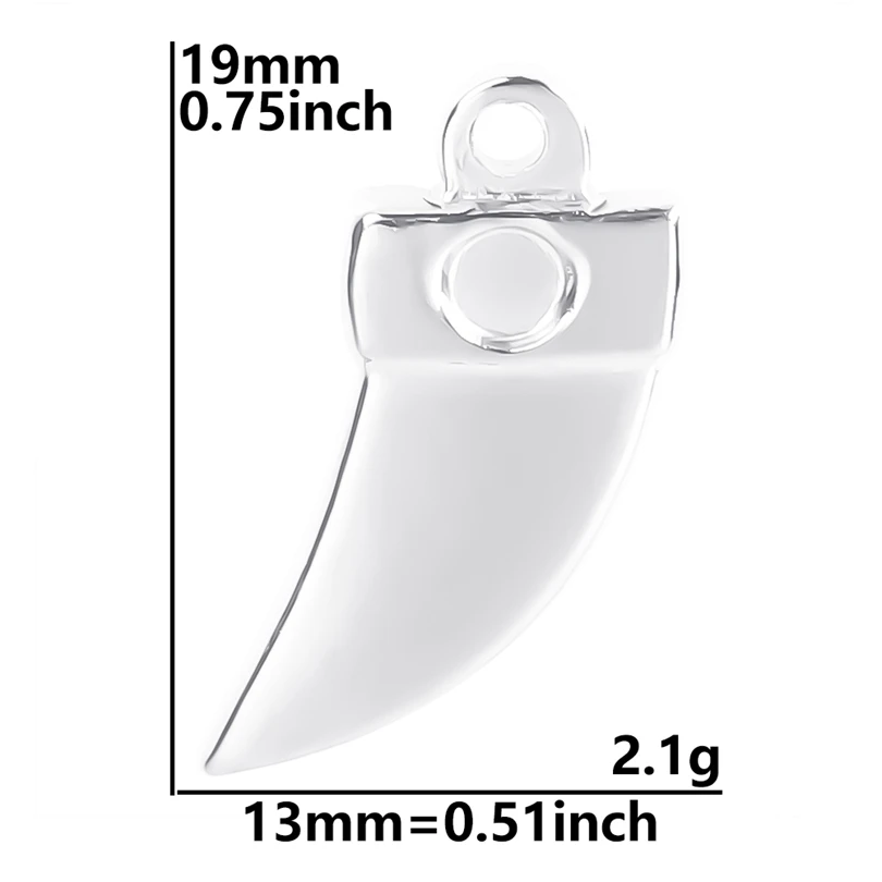 Luna Moon 100% Stainless Steel Charms For Jewelry Making Supplies Curved Month Pendant Silver Color Fashion Charms In Bulk Gifts