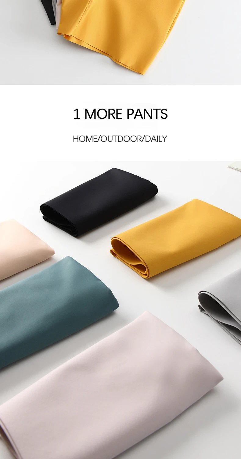 Flarixa Women's Seamless Shorts Safety Pants High Waist Large Size Ice Silk Boxer Panties Anti Friction Skirt Shorts