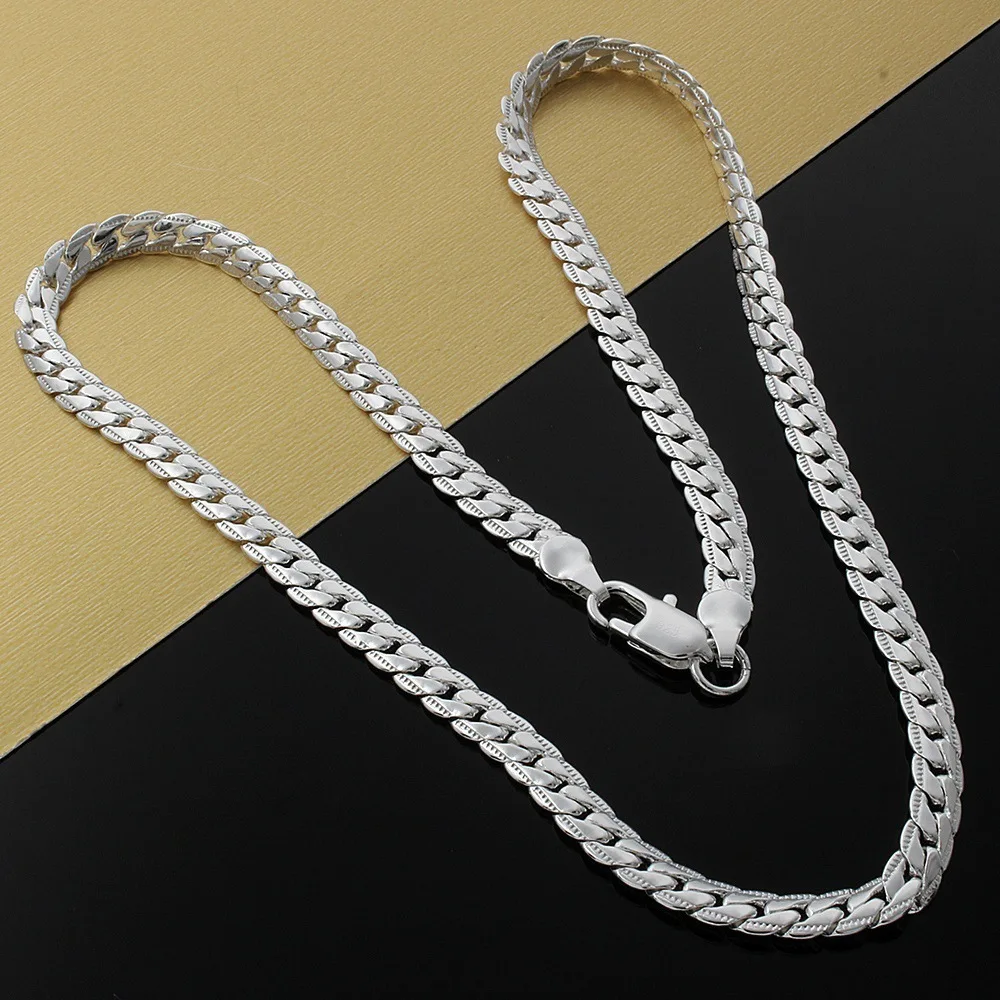 18K Gold /Silver Plated Stainless Steel Long 3.5mm 6MM Flexible Flat Snake Chain Necklace for Women and Men Dropshipping