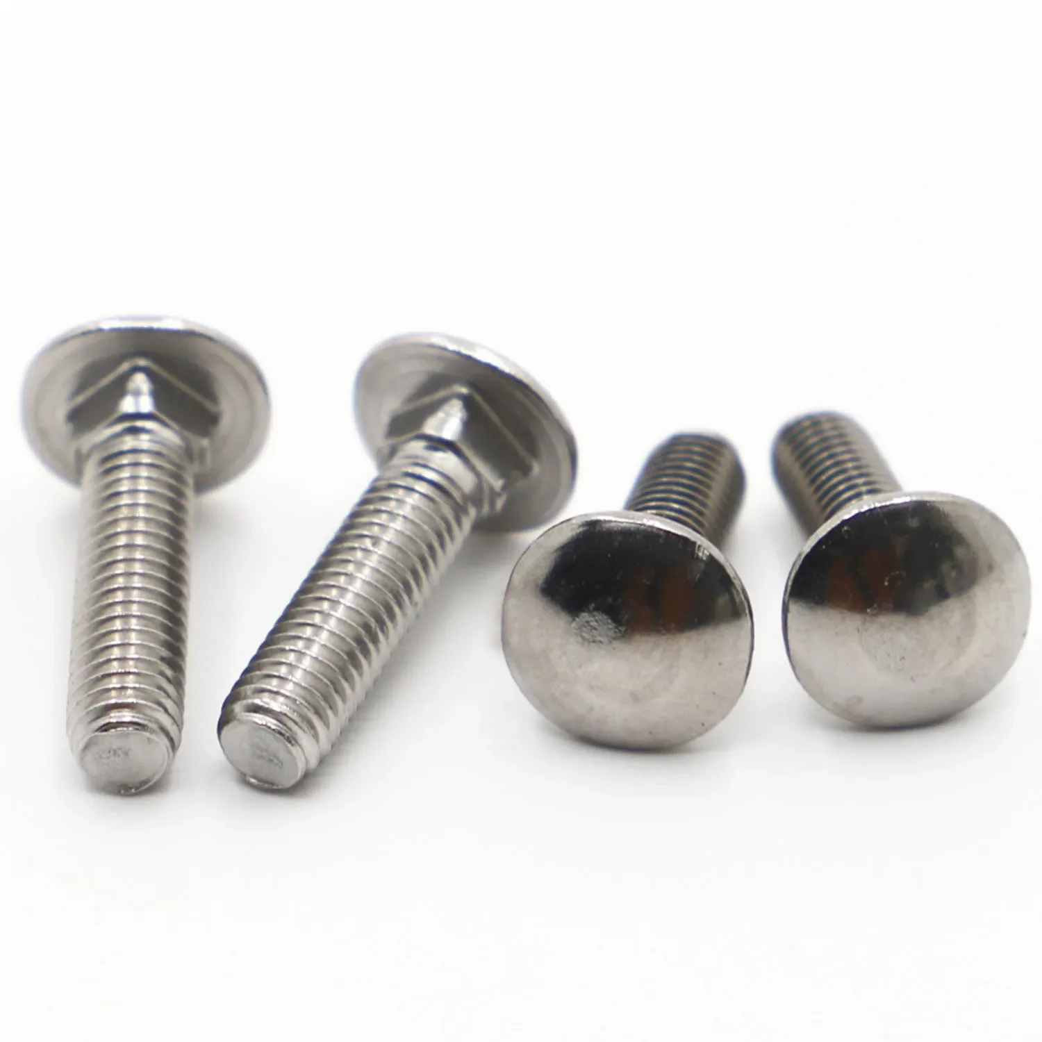 1-10pcs M4 M5 M6 M8 M10 M12 A2-70 304 Stainless Steel Truss Round Head Square Neck Carriage Screw Coach Bolt GB12 DIN603