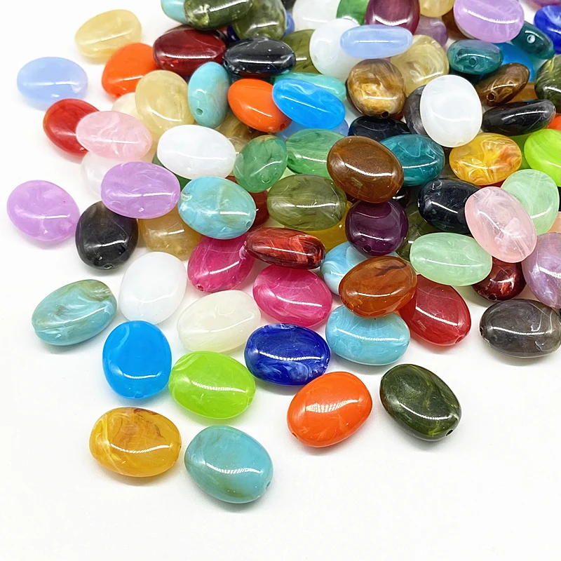 15x19mm Acrylic Oval Shape Beads for Jewelry Makeing Bracelet Necklace Earrings DIY Accessory