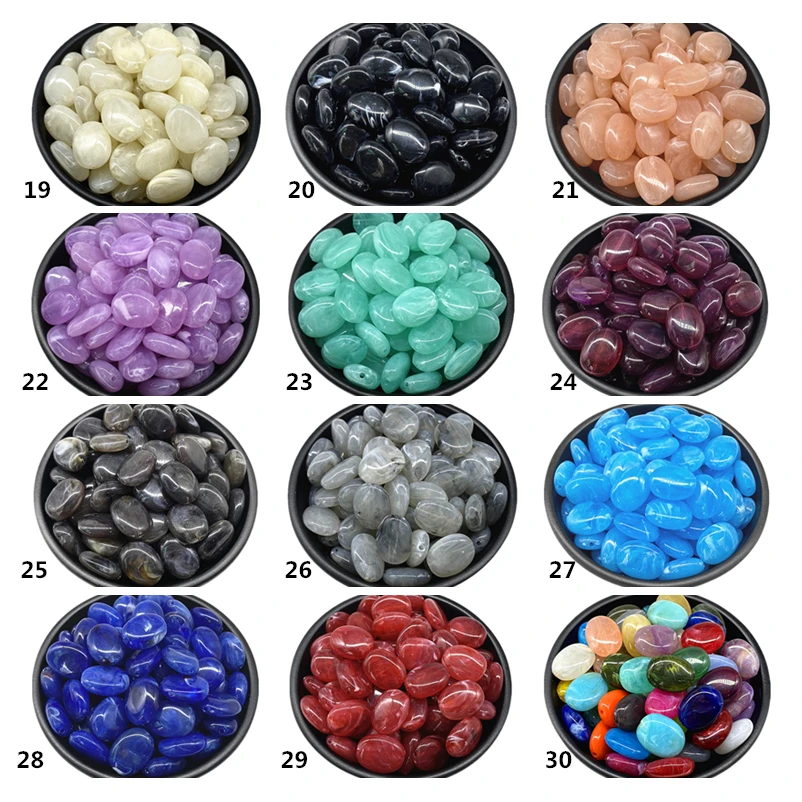 15x19mm Acrylic Oval Shape Beads for Jewelry Makeing Bracelet Necklace Earrings DIY Accessory
