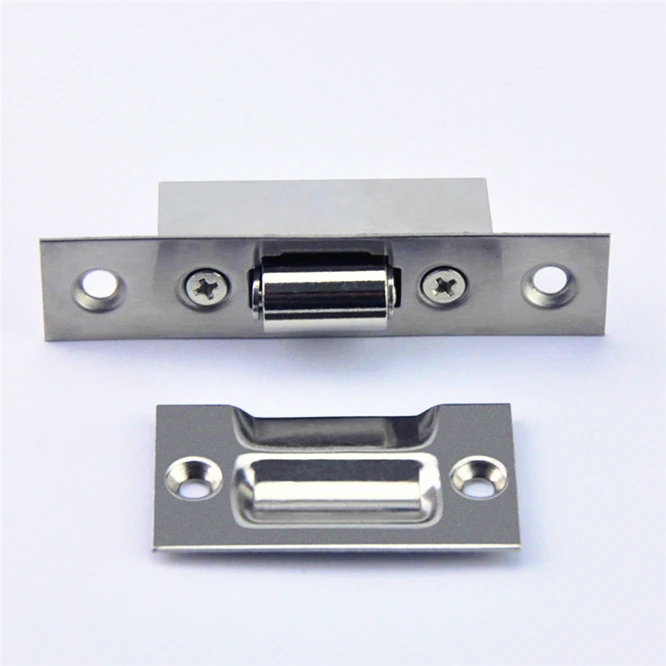 High-quality Hidden Stainless Steel Door Latches Cupboard Cabinet Roller Latch Lock Wooden Door Stops Home Furniture Hardware