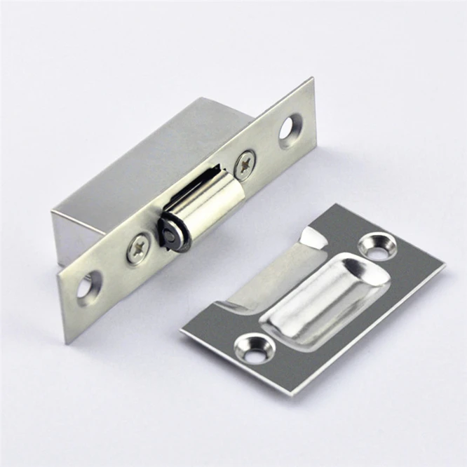 High-quality Hidden Stainless Steel Door Latches Cupboard Cabinet Roller Latch Lock Wooden Door Stops Home Furniture Hardware