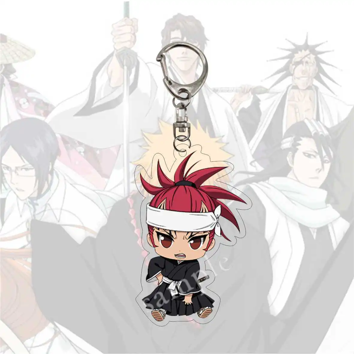 Japan Anime Bleach Cosplay Keychain For Men Women Pendant Keyring Cartoon Print Acrylic Key Chain Ring  Jewelry Wholesale Gift