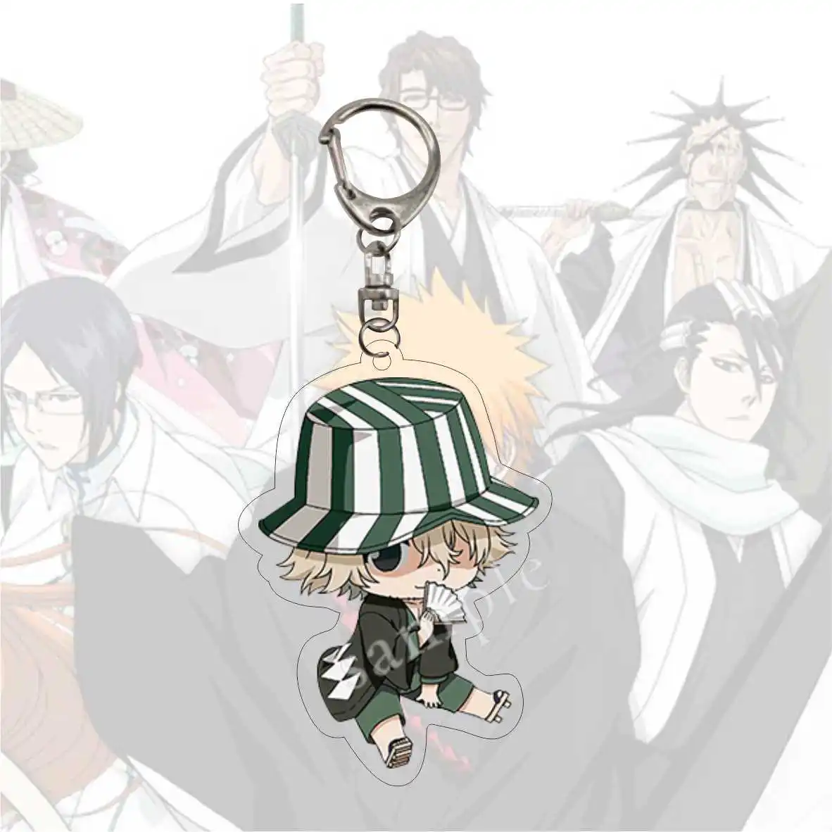 Japan Anime Bleach Cosplay Keychain For Men Women Pendant Keyring Cartoon Print Acrylic Key Chain Ring  Jewelry Wholesale Gift