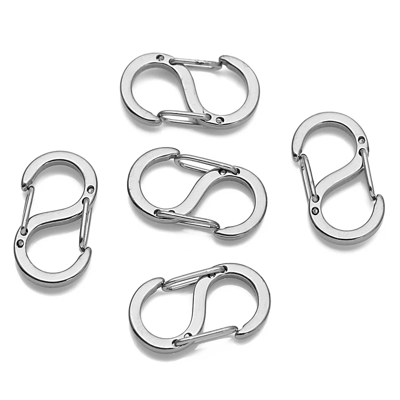 5pcs Gold Stainless Steel Letter S Buckle Spring Lobster Clasp Hook Connectors for Necklace Bracelet DIY Jewelry Making Supplies