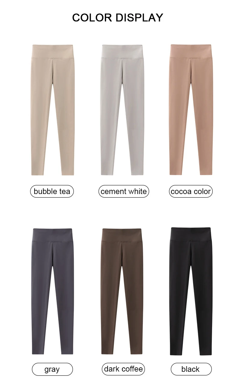 BIVIGAOS Fall Winter Brushed Shark Leggings Pants Women Seamless Naked Feeling High Waist Slim Legging Sports Fitness Leggings