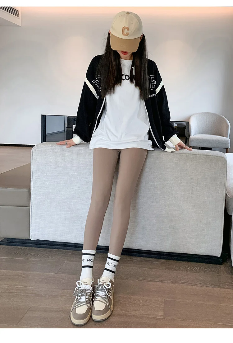BIVIGAOS Fall Winter Brushed Shark Leggings Pants Women Seamless Naked Feeling High Waist Slim Legging Sports Fitness Leggings