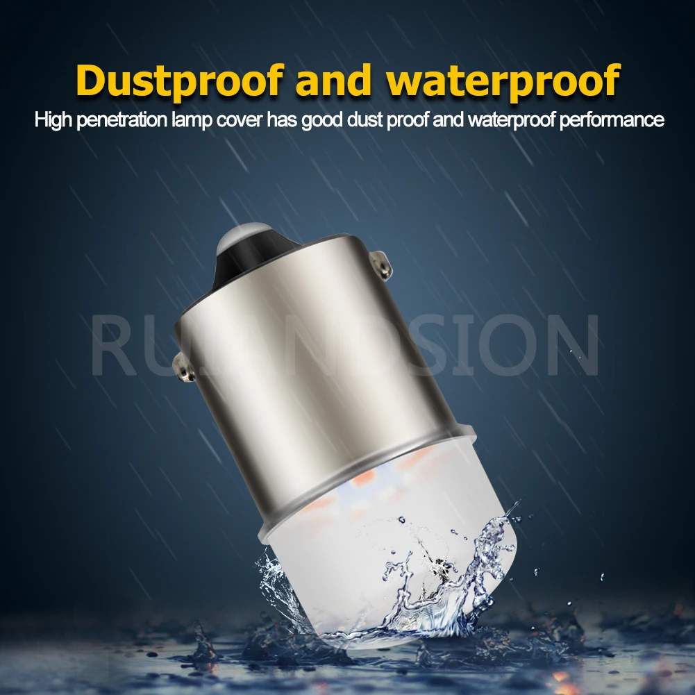 RUIANDSION P21W 1156 BA15S LED P21/5W BAY15D 1157 LED Bulb 12V Tail Brake Light Reverse Lamp Turn Signal Light Frosted Cover