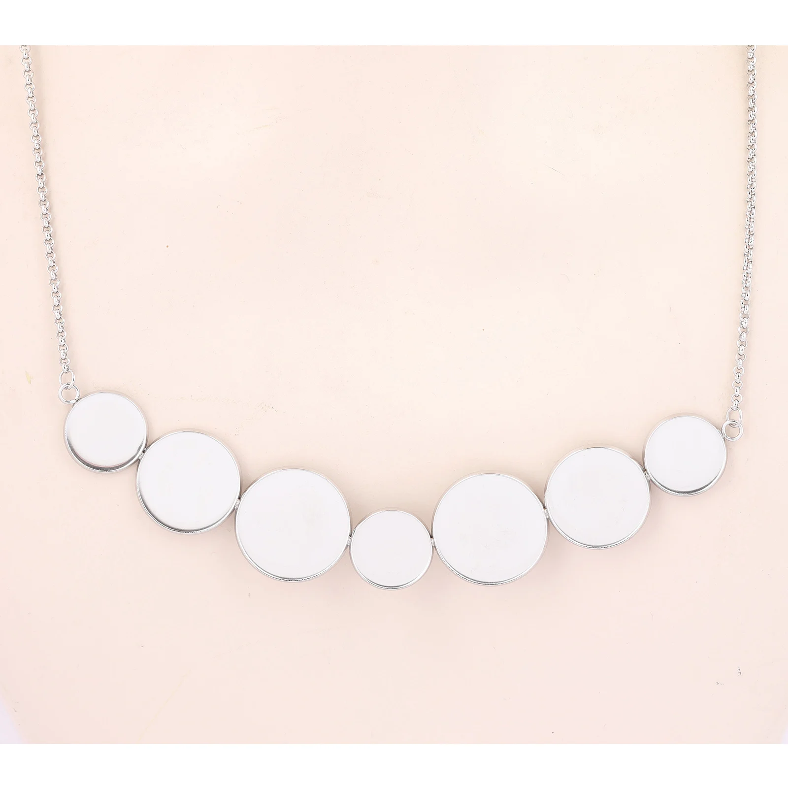 2pcs Stainless Steel 14mm 18mm 20mm Multi Cabochon Necklace Base Setting Trays Diy Bezel Pendant Blanks For Jewelry Making