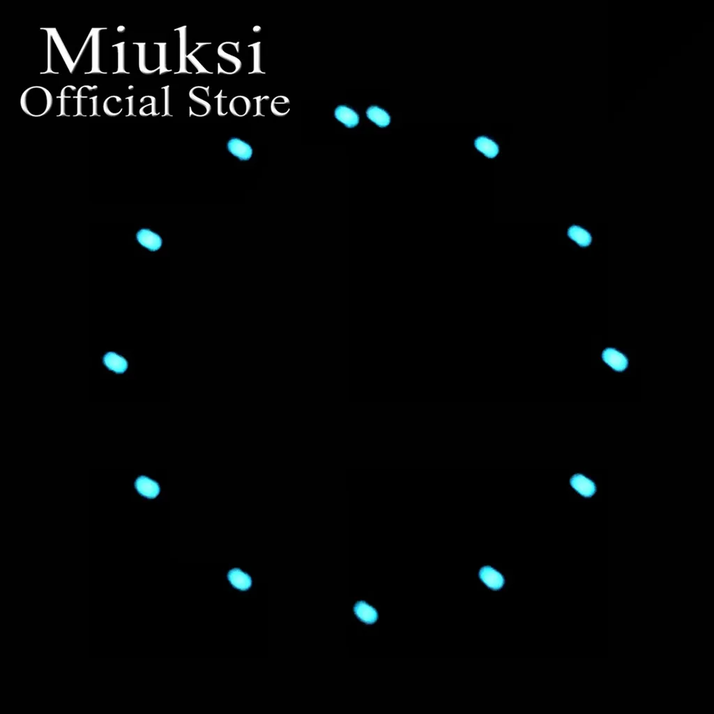 Miuksi 28.5mm black blue white transparent dial plastic movement bezel fit NH35 NH36 NH38 NH39 NH70 NH72 movement