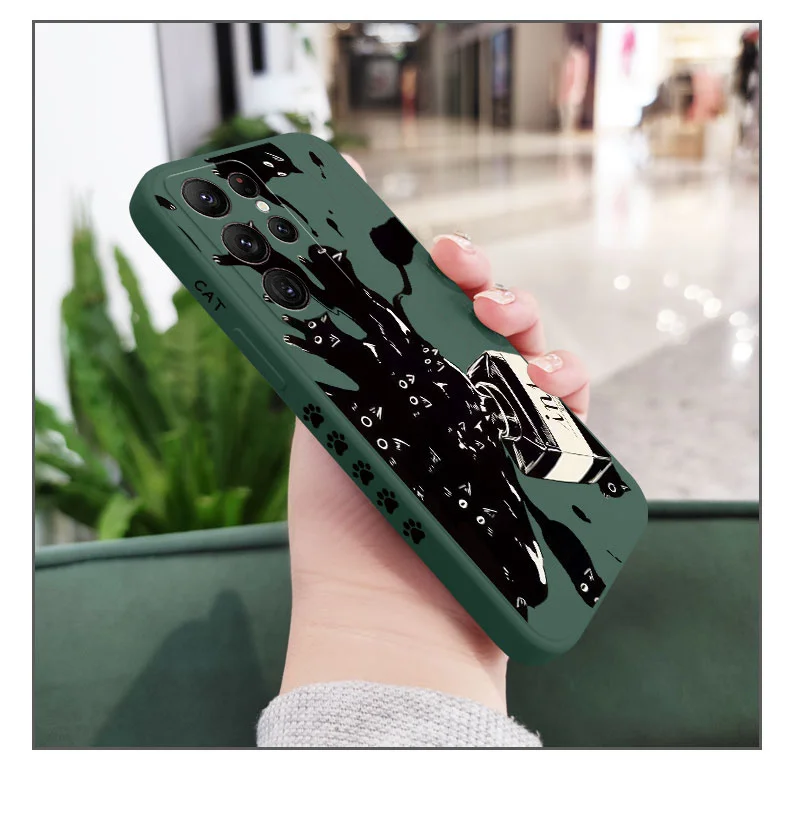 Naughty Cat Phone Case For Samsung Galaxy S25FE  S24 S23 S22 S21 S20 Ultra Plus FE S10 Note 20 ultra 10 9 Plus Cover