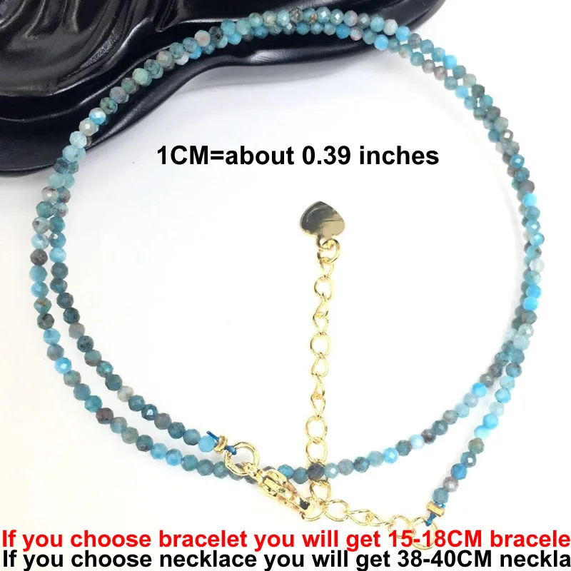Natural Stone Beads Necklaces Bracelet 2-3MM Faceted Round Quarts Tourmalins Mini Beads Necklaces For Women Jewelry Gifts