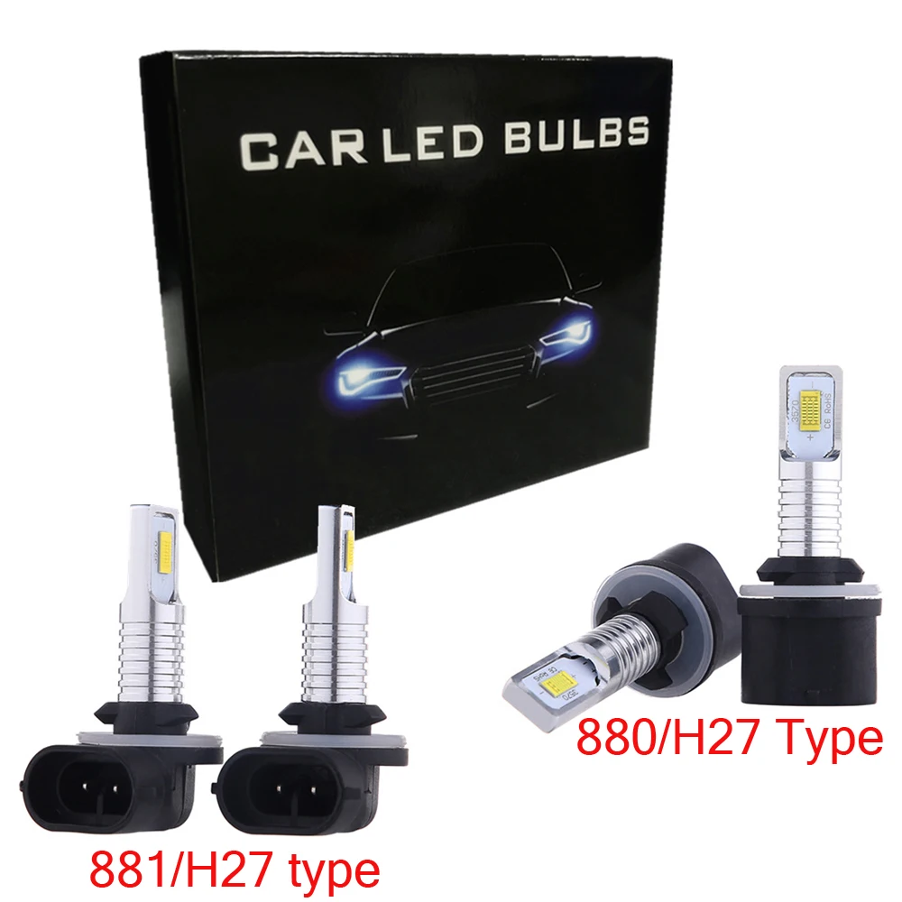 2Pcs CSP 12000LM H7 H4 H11 LED Car Headlight 80W High Power H1 H8 H9 HB4 HB3 9005 9006 881 H27 Turbo Lamp 6000K White Car Light