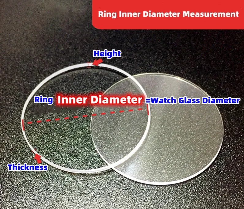 1.25mm Height I Ring Watch Crystal Gasket 26mm to 35.5mm Inner Diameter for Waterproof 1.3mm to 1.7mm Thick Watch Glass YZC035