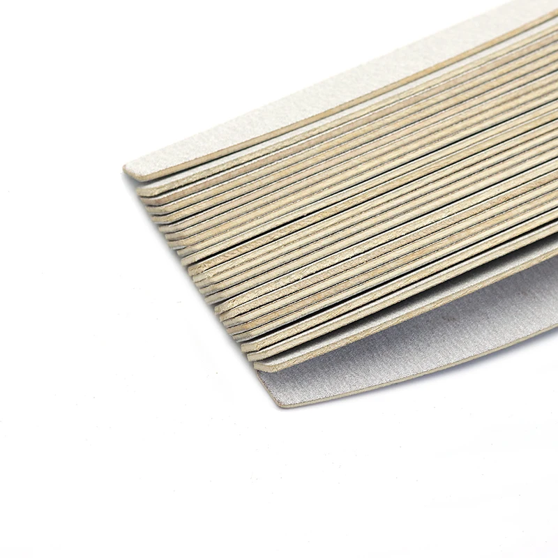 10pcs Wooden Nail Files Set Professional Double-Sided Emery Board Manicure Buffer Grey Boat Pedicure Buffers 100/180/240 Grit